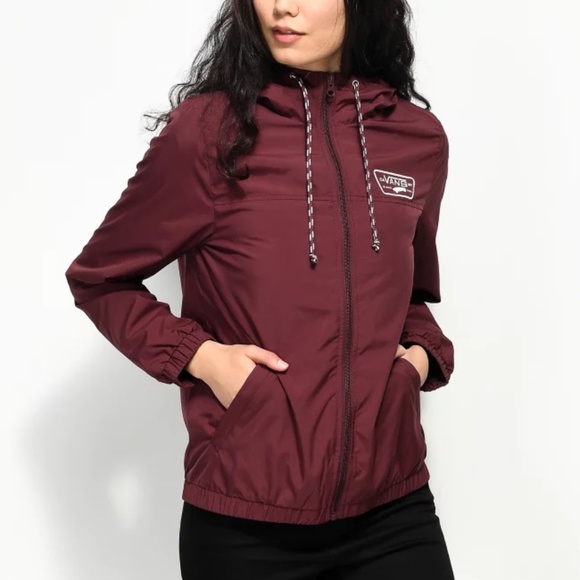 Vans Kastle Burgundy Windbreaker Jacket 
